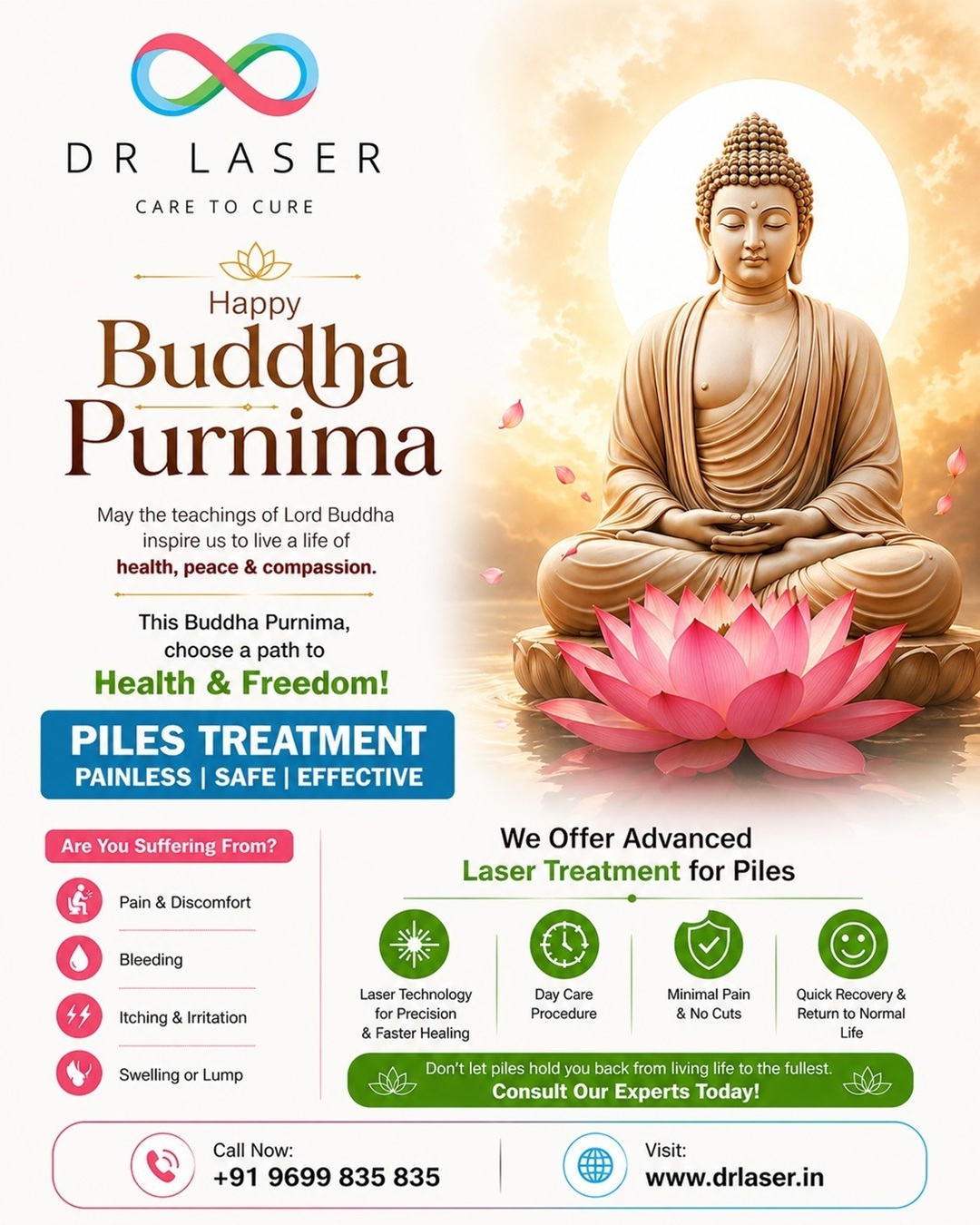 This Buddha Purnima, choose a life of peace, health, and freedom.